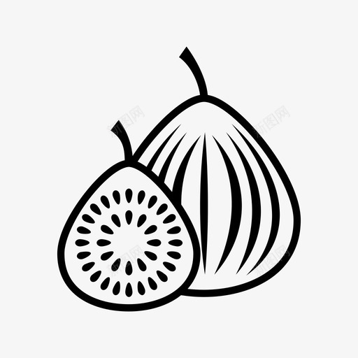 无花果果脯食用图标svg_新图网 https://ixintu.com 无花果 果脯 水果 酸味 食物 食用