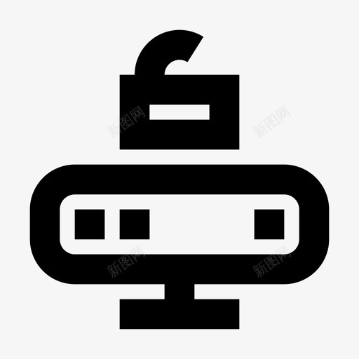 公共服务器锁保护图标svg_新图网 https://ixintu.com 保护 公共服务器 安全 锁 防护 防护材料