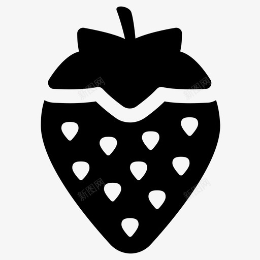 草莓果图标svg_新图网 https://ixintu.com 草莓果