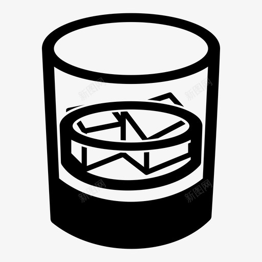 饮料酒精酒吧图标svg_新图网 https://ixintu.com 冰块 威士忌 玻璃杯 酒吧 酒精 饮料