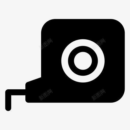 卷尺仪表直尺图标svg_新图网 https://ixintu.com 仪表 卷尺 直尺 砖石和建筑填充图标