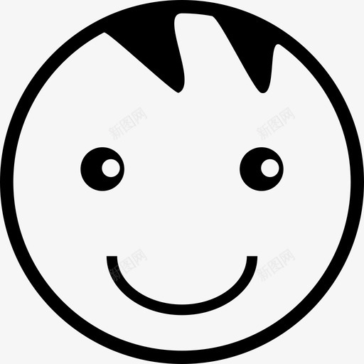 脸孩子微笑图标svg_新图网 https://ixintu.com 孩子 微笑 脸