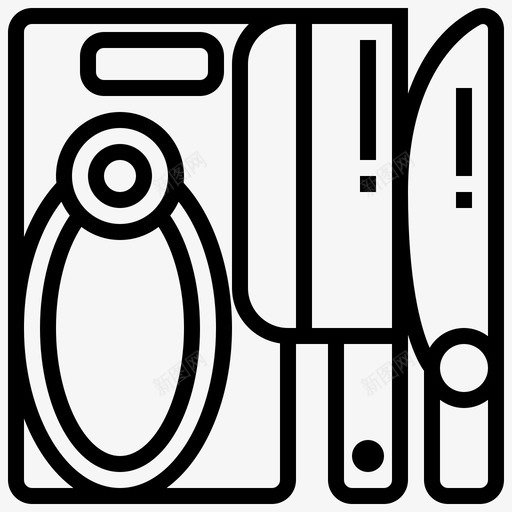 菜刀餐厅图标svg_新图网 https://ixintu.com 菜刀 餐厅