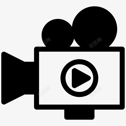 视频剪辑媒体图标svg_新图网 https://ixintu.com 剪辑 媒体 播放 播放视频 视频 视频播放器