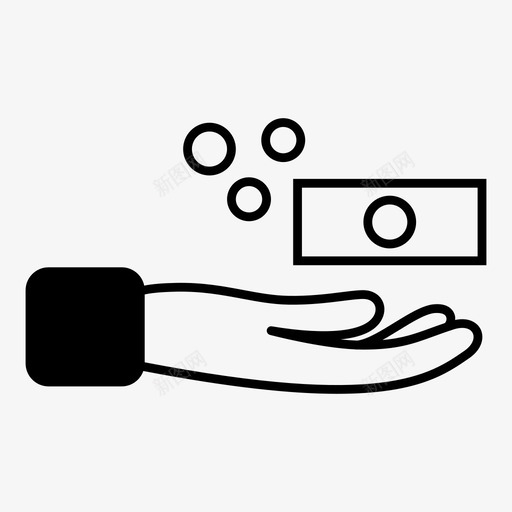 给我钱乞丐收款图标svg_新图网 https://ixintu.com 乞丐 付款 工资 收款 给我钱