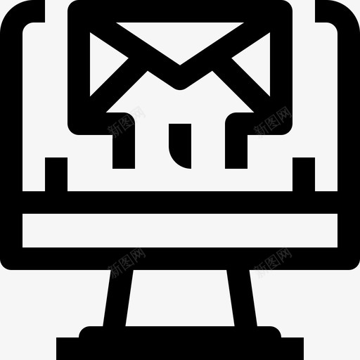 计算机功能设备电子邮件图标svg_新图网 https://ixintu.com 技术 电子邮件 计算机功能 计算机功能最小图标 设备