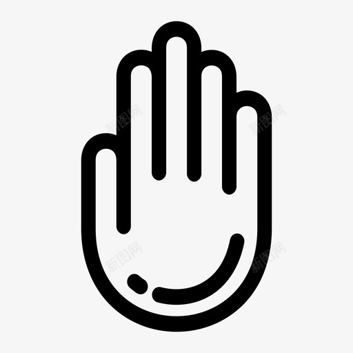 手你好张开手图标svg_新图网 https://ixintu.com 你好 停下 张开手 手 手掌