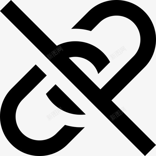 取消链接断开链图标svg_新图网 https://ixintu.com 取消链接 断开 经济填充第1部分 超链接 连接 链