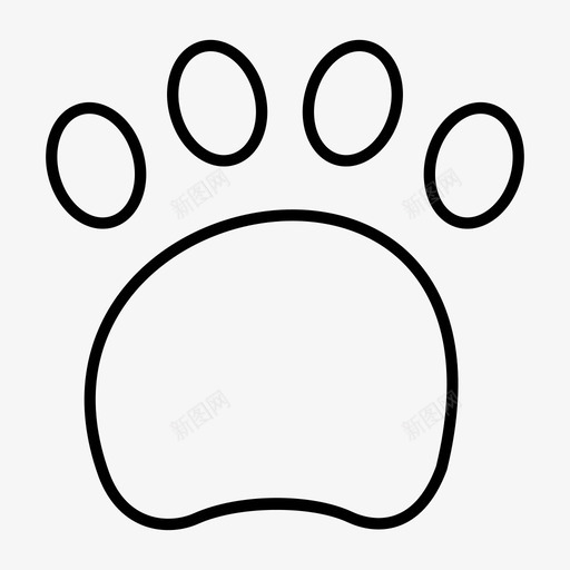 足迹动物爪动物印记图标svg_新图网 https://ixintu.com 动物印记 动物爪 狗足迹 足迹