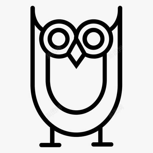 猫头鹰动物万圣节图标svg_新图网 https://ixintu.com 万圣节 动物 猫头鹰