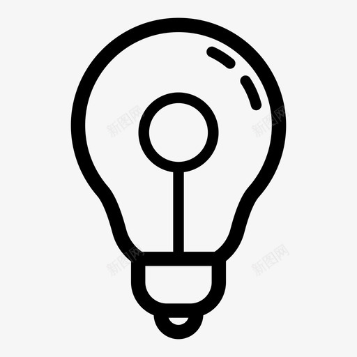 灯泡商业创意好主意图标svg_新图网 https://ixintu.com 创新 商业创意 好主意 思考 灯泡 灯泡pt2