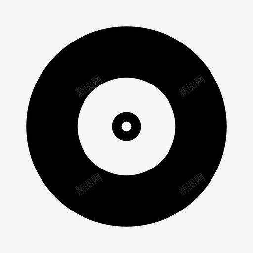 乙烯基专辑旧唱片图标svg_新图网 https://ixintu.com 专辑 乙烯基 唱片 旧唱片 曲目