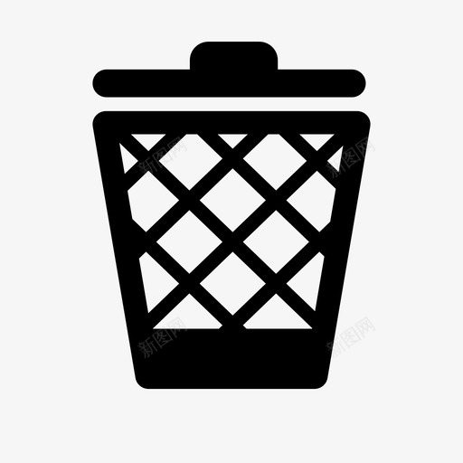 带盖垃圾箱删除垃圾图标svg_新图网 https://ixintu.com 删除 垃圾 垃圾箱 带盖垃圾箱