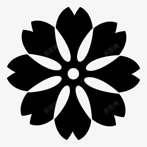 牡丹花图案图标svg_新图网 https://ixintu.com 图案 牡丹 符号 花