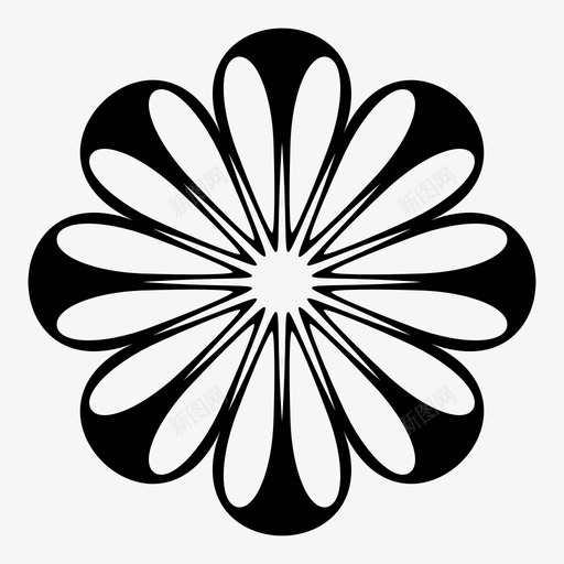 洋甘菊花图案图标svg_新图网 https://ixintu.com 图案 洋甘菊 符号 花