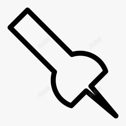 附件办公用品图钉图标svg_新图网 https://ixintu.com 办公用品 图钉 学习用品 工具和用具 附件