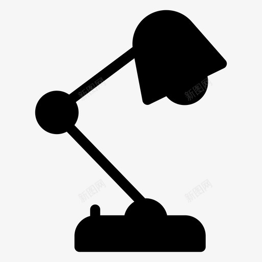 台灯电子办公图标svg_新图网 https://ixintu.com 办公 台灯 商务和办公字形图标 电子