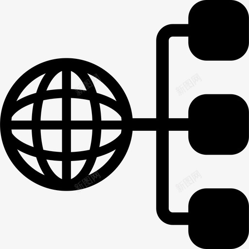 全局服务器接口数据分析图标svg_新图网 https://ixintu.com 全局服务器 接口 数据分析