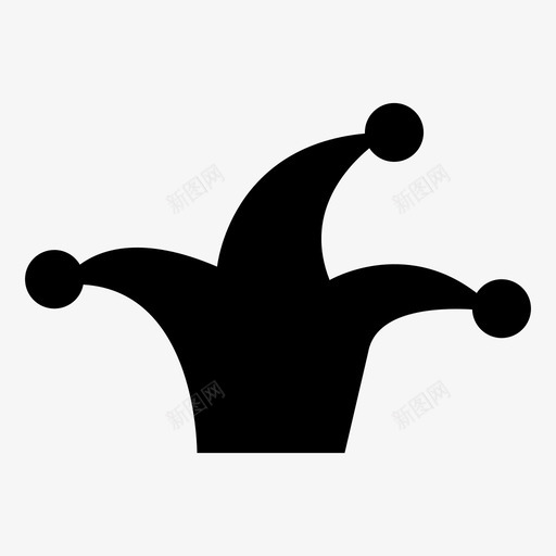 小丑帽小丑滑稽图标svg_新图网 https://ixintu.com 中世纪 小丑 小丑帽 幽默 滑稽