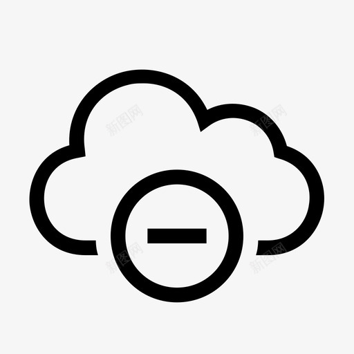 服务器云驱动器图标svg_新图网 https://ixintu.com acuteline服务器 云 减号 同步 存储 服务器 驱动器