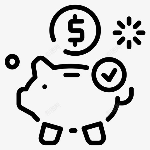 存钱罐银行金融图标svg_新图网 https://ixintu.com 储蓄 存钱罐 货币 货币金融 金融 银行