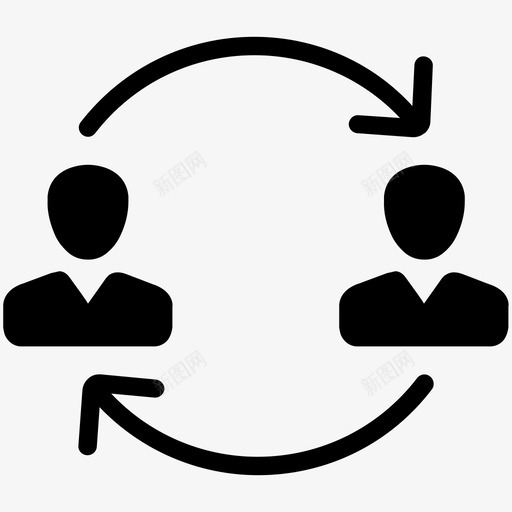 员工变更工作更换图标svg_新图网 https://ixintu.com 业务图标设置8 员工变更 工作 更换 更替