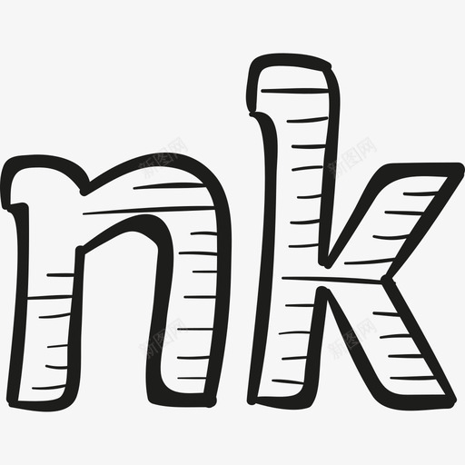 NK绘制徽标手工制作社交图标svg_新图网 https://ixintu.com NK绘制徽标 手工制作社交
