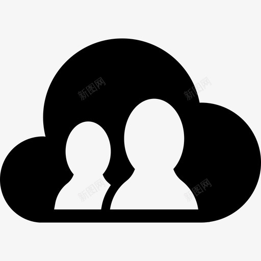 云端用户天气数据分析图标svg_新图网 https://ixintu.com 云端用户 天气 数据分析