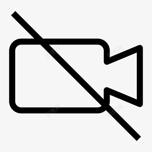 没有视频没有拍摄图标svg_新图网 https://ixintu.com 没有拍摄 没有视频