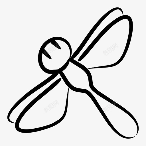 蜻蜓虫子昆虫图标svg_新图网 https://ixintu.com 动物和昆虫 昆虫 虫子 蜻蜓