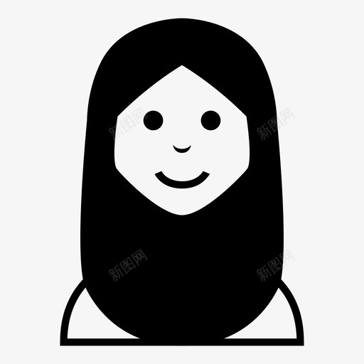 穆斯林妇女化身性格图标svg_新图网 https://ixintu.com 人 伊斯兰教 化身 性格 穆斯林妇女
