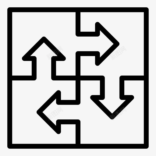 综合管理协调拼图图标svg_新图网 https://ixintu.com 协调 拼图 数字经济 流程 综合管理