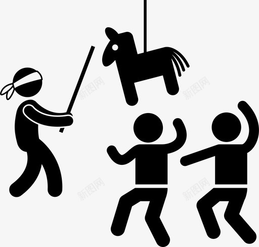 皮纳塔儿童游戏图标svg_新图网 https://ixintu.com 儿童 儿童游戏和儿童游戏 游戏 玩耍 皮纳塔 聚会
