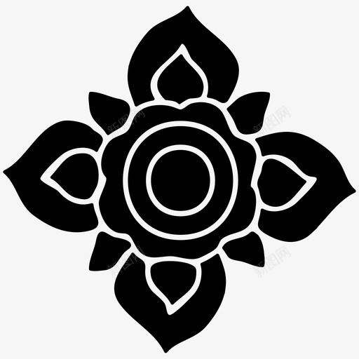 泰国花亚洲花图标svg_新图网 https://ixintu.com 亚洲 曼陀罗 泰国花 花