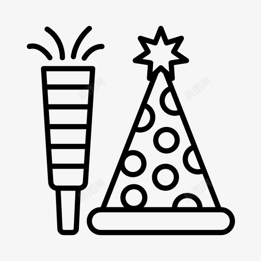 聚会用品生日庆祝图标svg_新图网 https://ixintu.com 庆祝 生日 聚会用品 节日 除夕