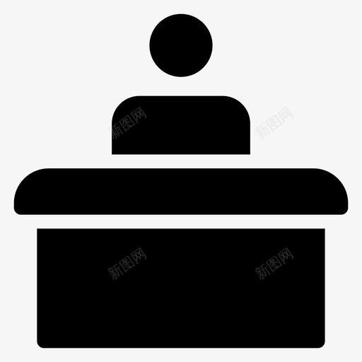 接待处柜台桌子图标svg_新图网 https://ixintu.com 信息 商务和办公字形图标 接待处 服务 柜台 桌子 酒店
