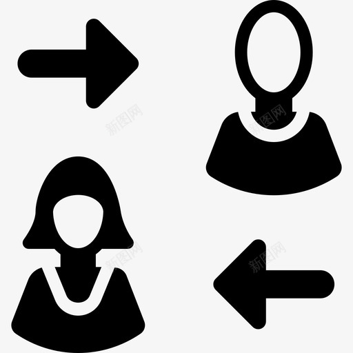转移用户人员关联人员图标svg_新图网 https://ixintu.com 人员 关联人员 转移用户