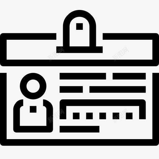 身份证徽章文件图标svg_新图网 https://ixintu.com 徽章 文件 文件和文件 身份证