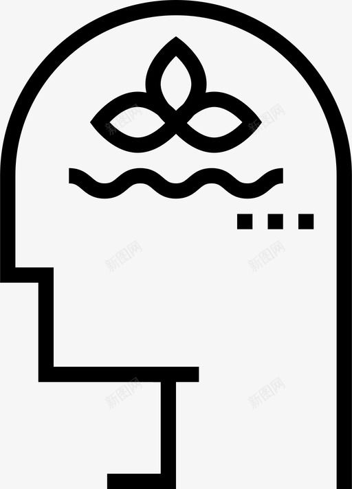冷静保持头脑图标svg_新图网 https://ixintu.com 保持 冷静 头脑 头脑清醒 平静 放松 禅