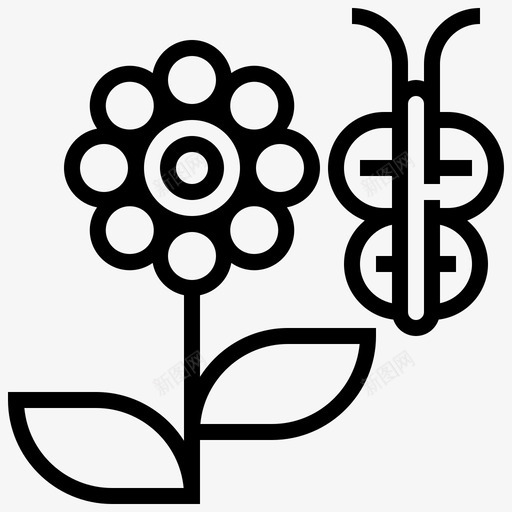 花蝴蝶野餐图标svg_新图网 https://ixintu.com 花 蝴蝶 野餐