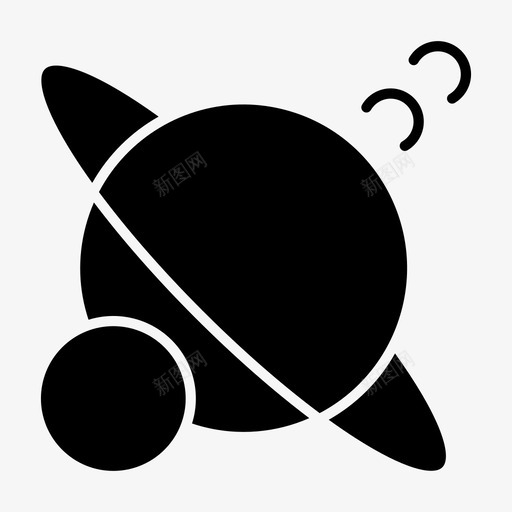 行星自转卫星图标svg_新图网 https://ixintu.com 卫星 卫星行星 土星 自转 行星
