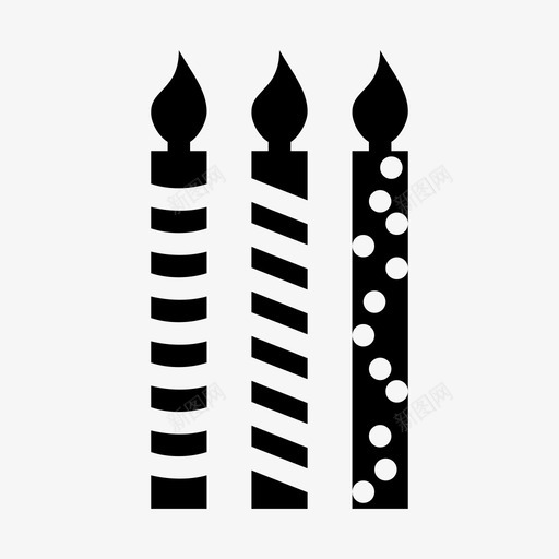 蜡烛生日蜡烛燃烧的蜡烛图标svg_新图网 https://ixintu.com 灯光 照明 燃烧的蜡烛 生日蜡烛 聚会 蜡烛