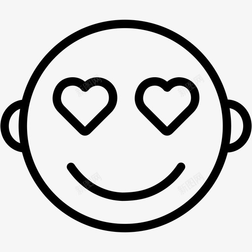爱的表情情感心图标svg_新图网 https://ixintu.com 喜欢 心 情感 浪漫 爱的表情 表情1