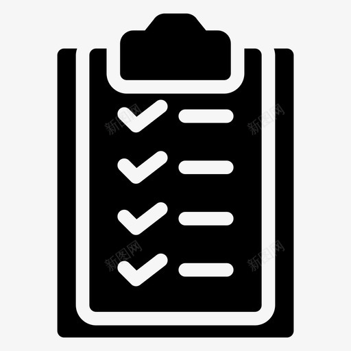 剪贴板业务核对表图标svg_新图网 https://ixintu.com 业务 剪贴板 办公室 办公室字形第一卷 核对表 表格