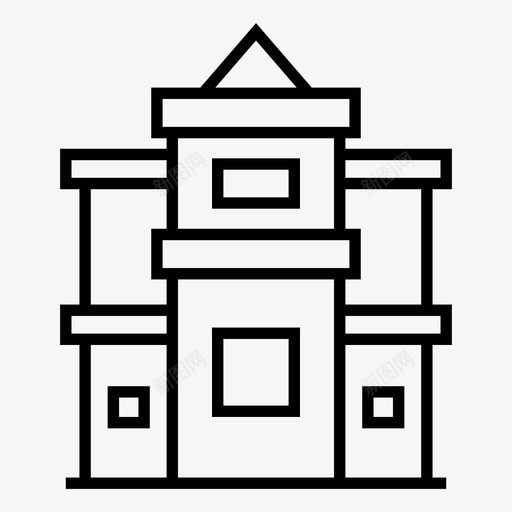 塔建筑阁楼图标svg_新图网 https://ixintu.com 办公室 塔 建筑 阁楼