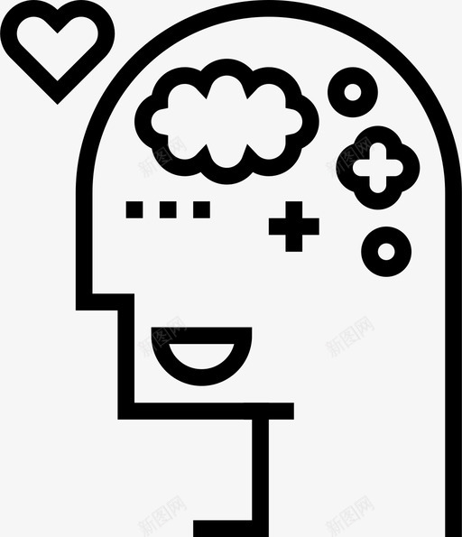 做梦白天想象图标svg_新图网 https://ixintu.com 做梦 头脑 思考 想象 白天