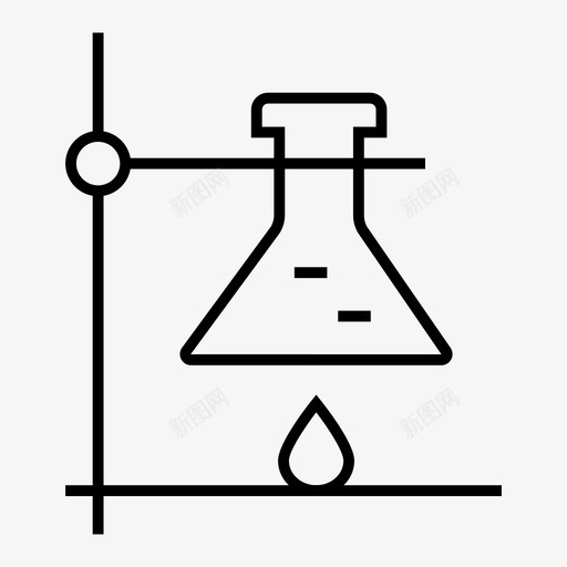 本生灯化学实验图标svg_新图网 https://ixintu.com 化学 实验 实验室 支架 本生灯 科学细线
