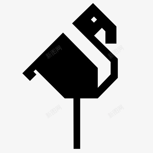 火烈鸟动物鸟图标svg_新图网 https://ixintu.com 动物 火烈鸟 粉红色 飞翔 鸟