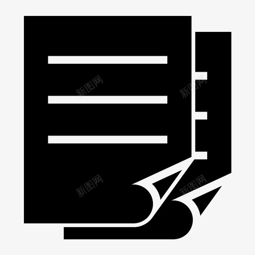 复制文件计算机笔记图标svg_新图网 https://ixintu.com 复制文件 笔记 计算机 软件