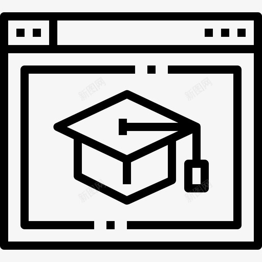 在线教育学习学校图标svg_新图网 https://ixintu.com 在线教育 学习 学校 教育和学习概念图标